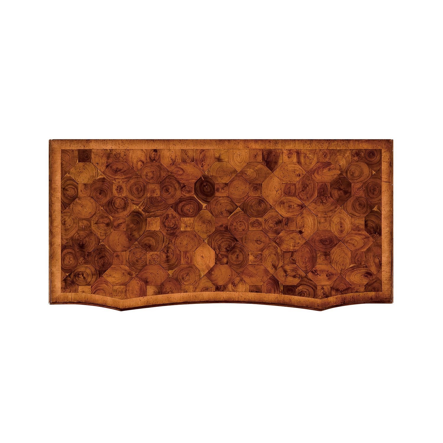 Top view of William and Mary chest surface pattern.