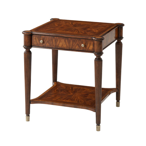 English Reeded Leg End Table
