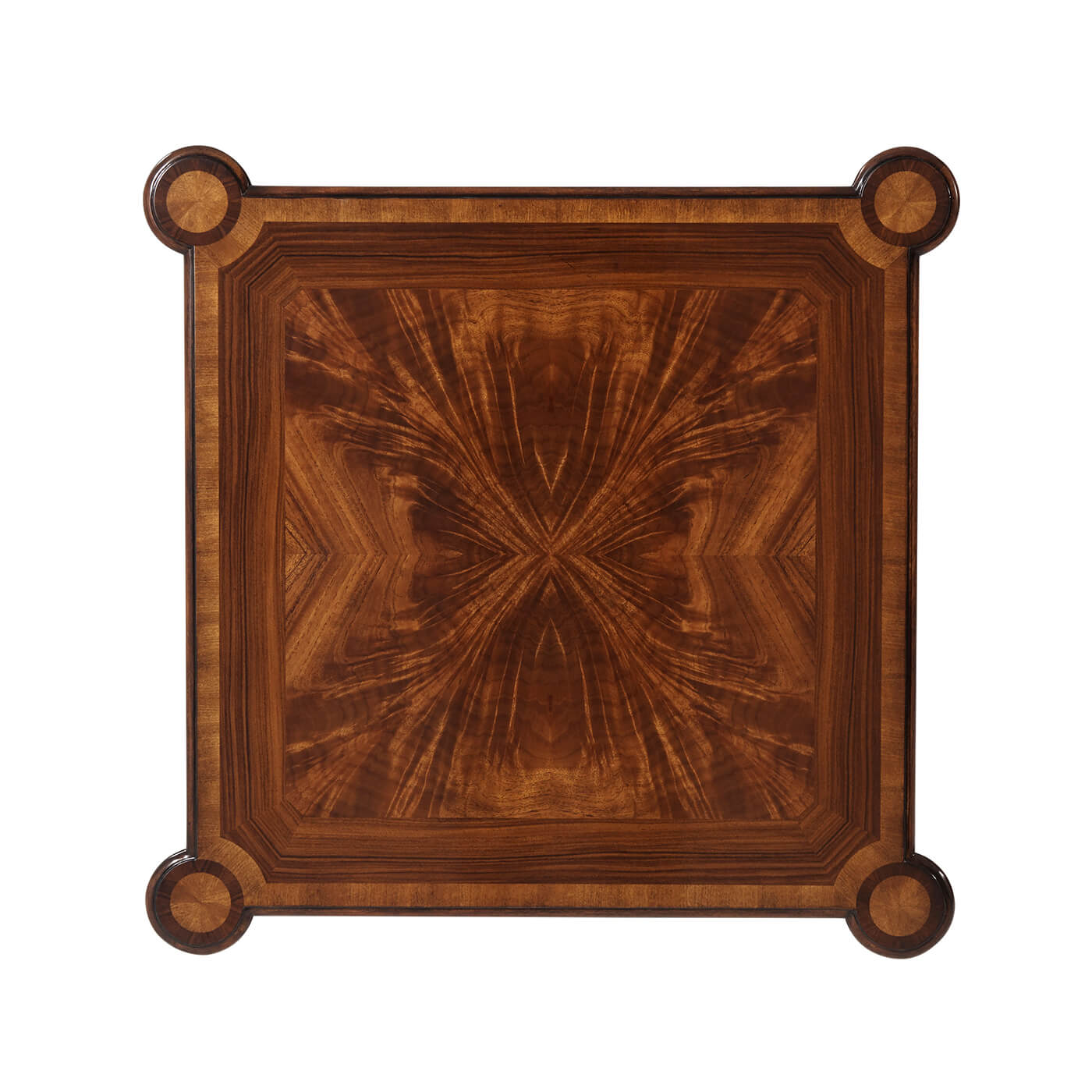 Top view of end table showing wood grain details.