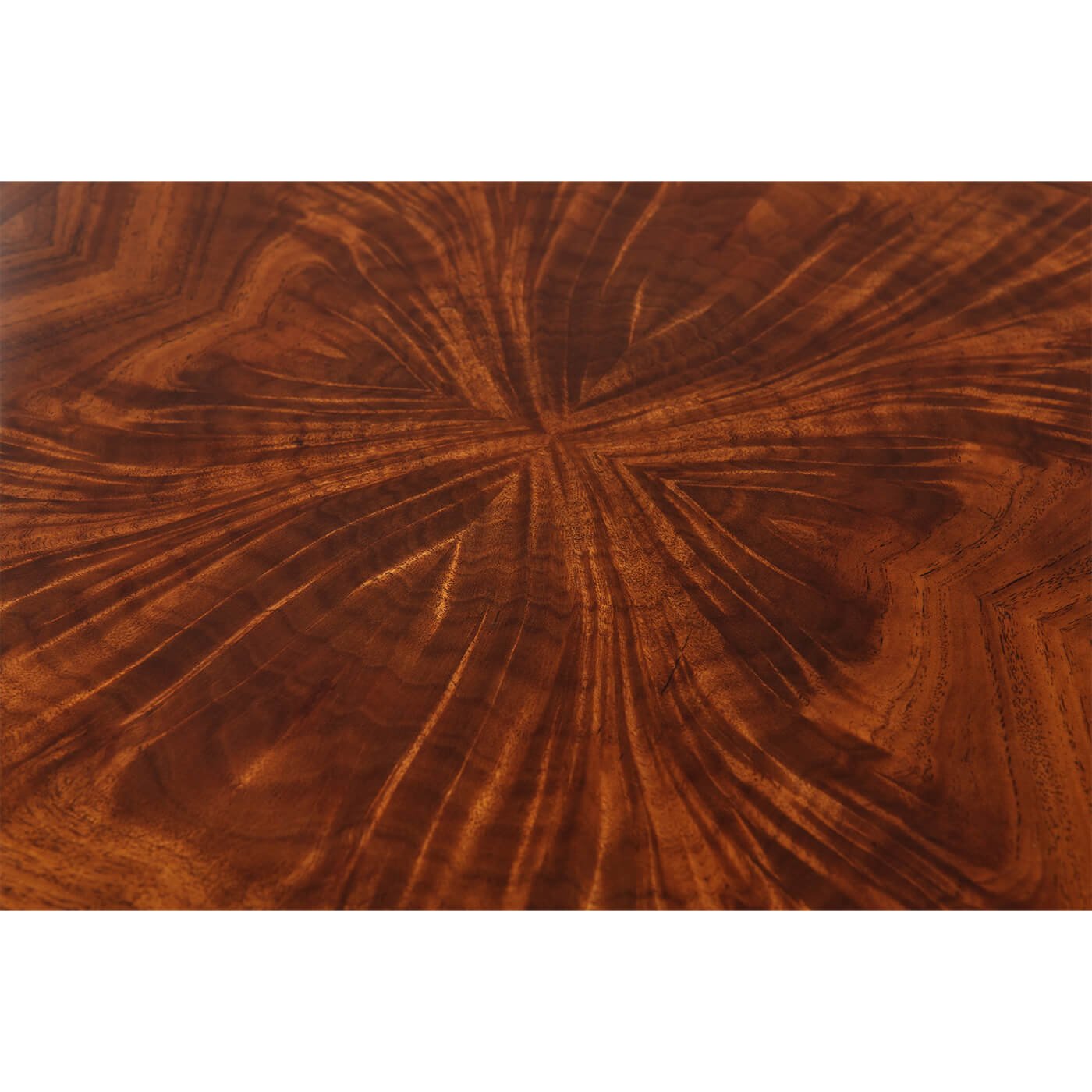 Close-up of wooden end table surface grain pattern.