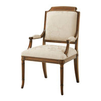 Front view of English Regency dining arm chair.