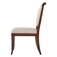 Side profile of English Regency dining chair, elegant design.