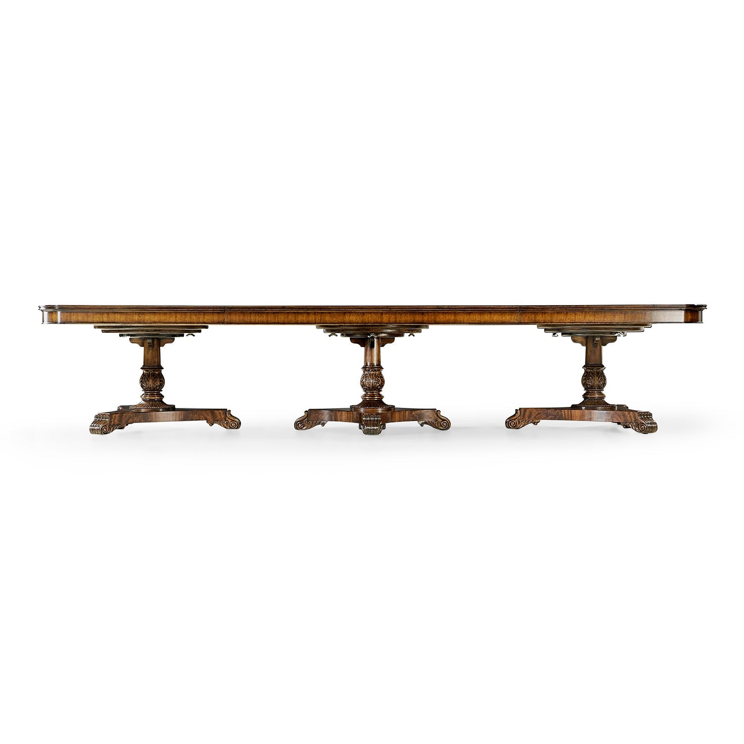 Front view showcasing English Regency dining table design.