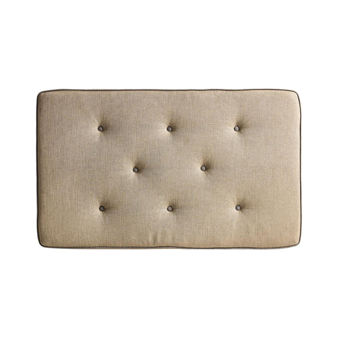 Top view of English Rococo upholstered bench cushion.