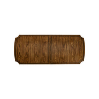 Top view of English traditional extension dining table.