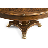 Close-up of dining table edge and base.