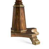 Dining table pedestal base with ornate accents.