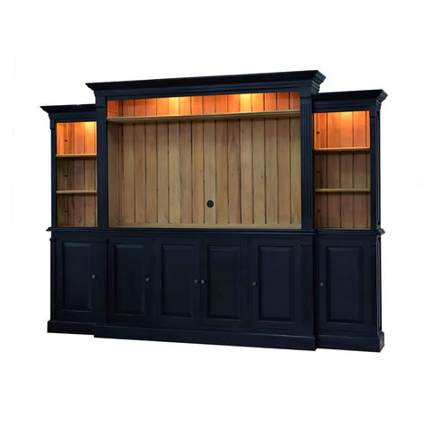 Entertainment Center Wall Unit in Batavia Black