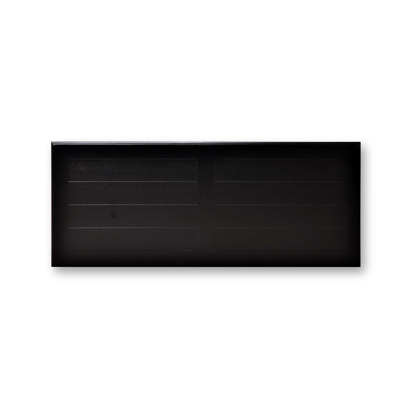 Black rustic desk top view, smooth surface detail.