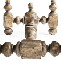 Close-up of nightstand base ornamentation.