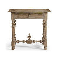 Nightstand with front drawer closed, frontal view.