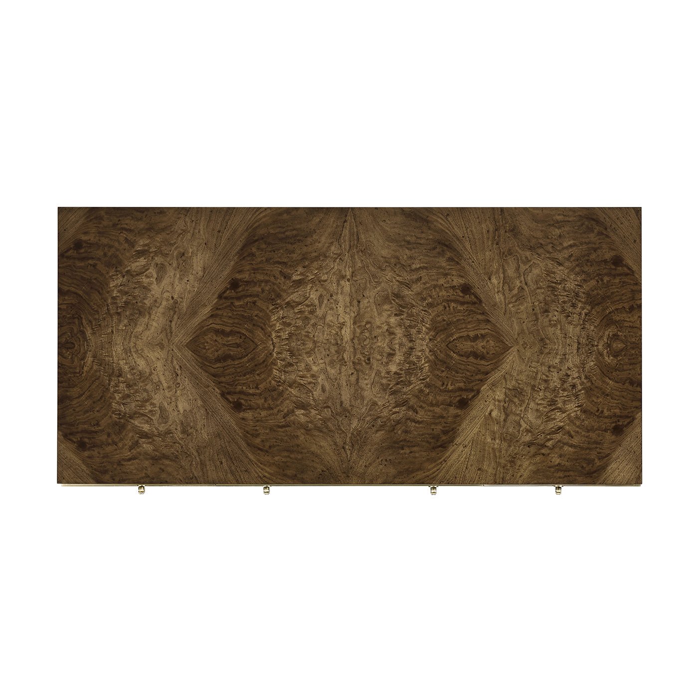 Top view showing walnut desk surface pattern.