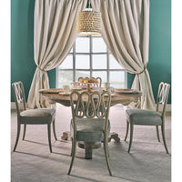 Dining room with European modern dining chair set.