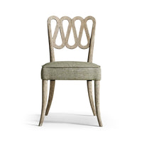 Front view of European modern dining chair display.