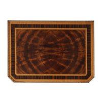 Top view showcasing intricate wooden design of nightstand.