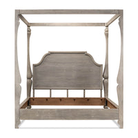 European style canopy bed, front view without mattress.