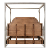 European style canopy bed, back view without mattress.