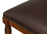 French Empire Dining Chairs in Brown Leather, Sets of 2 - view 9