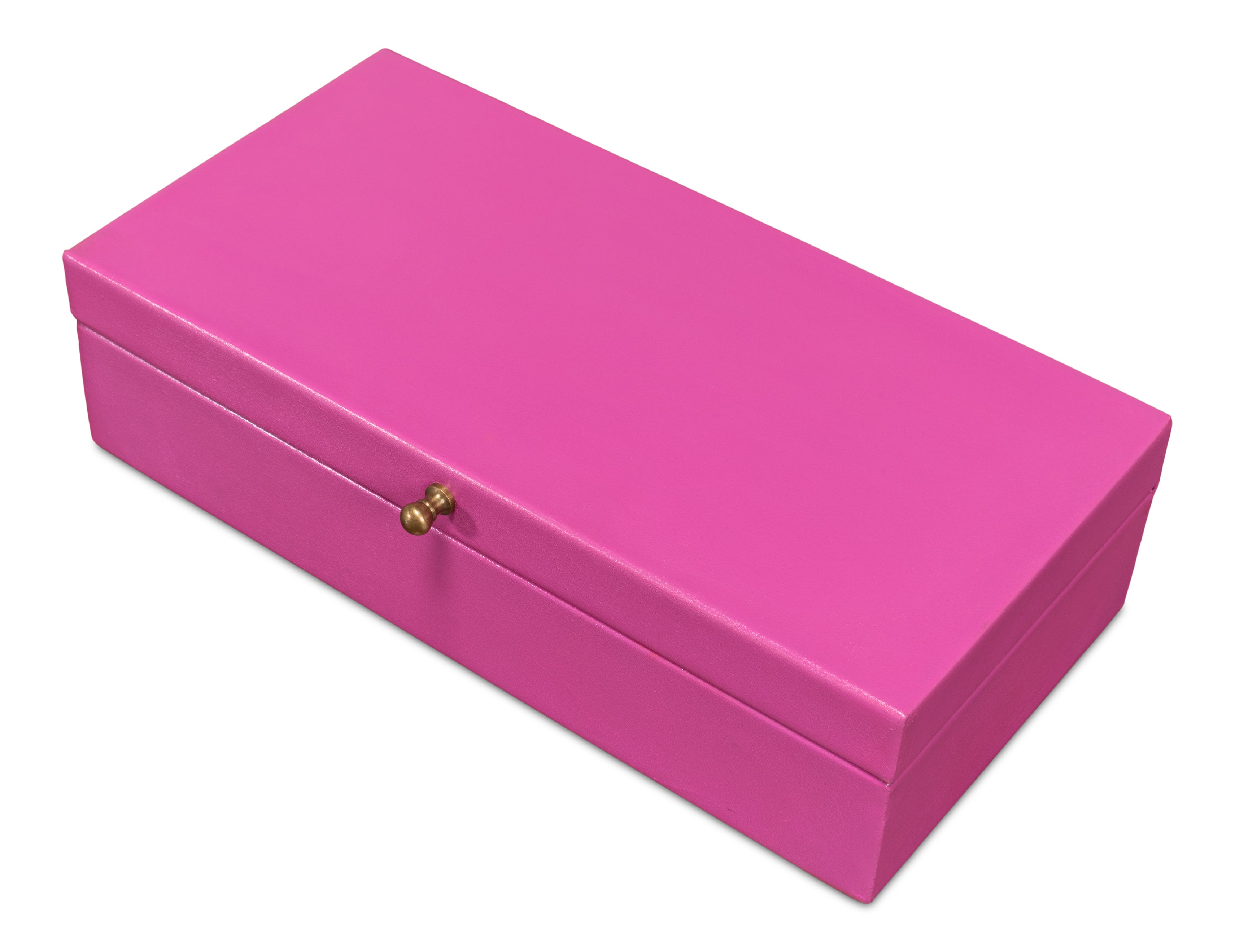 Pink Leather Box, Set of 2