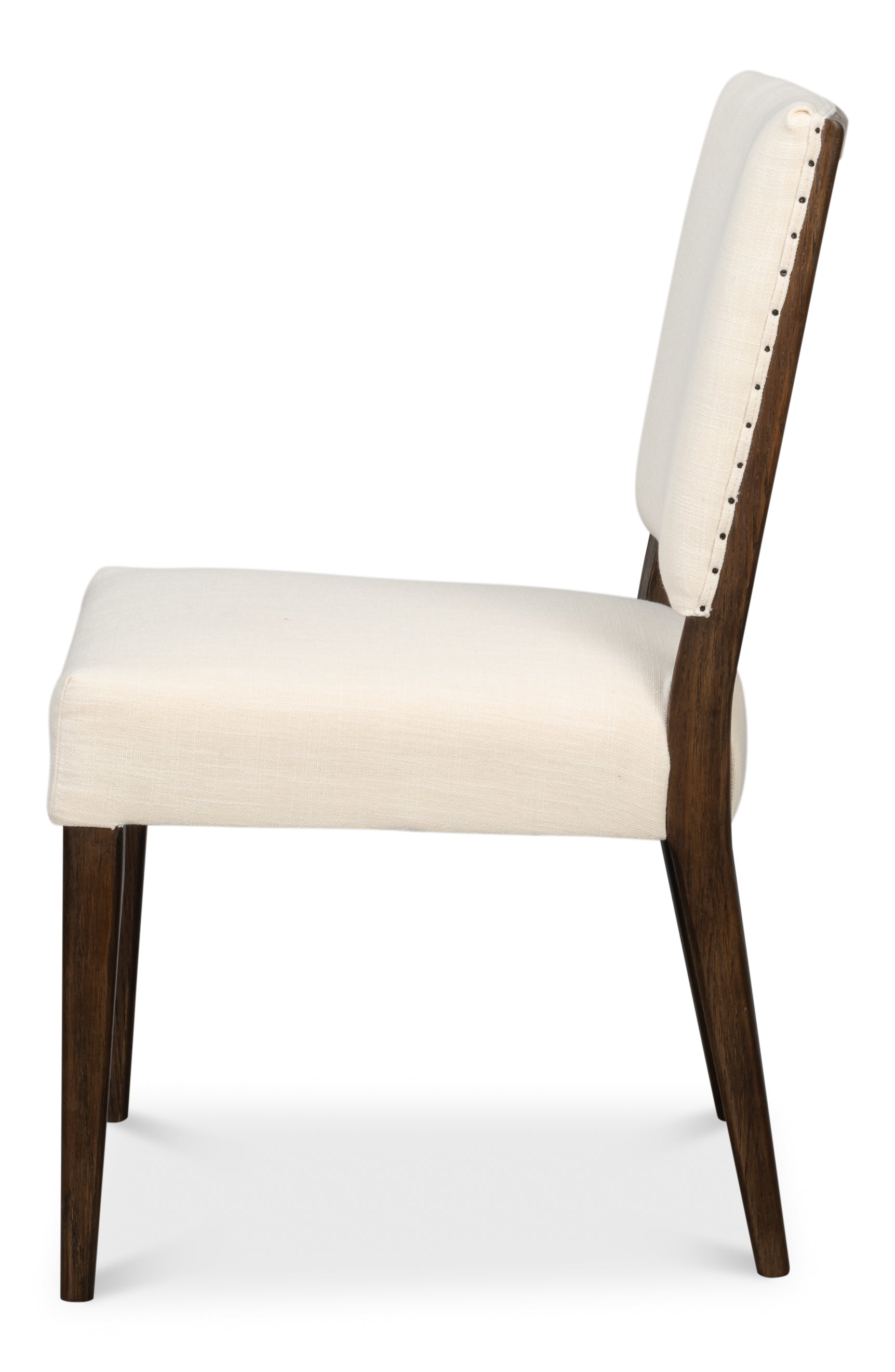 Parsons Dining Chairs in Cream with Dark Brown Legs, Sets of 2 - view 3