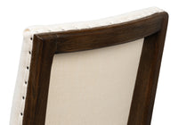 Parsons Dining Chairs in Cream with Dark Brown Legs, Sets of 2 - view 7