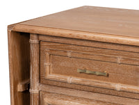 British Colonial Drop Leaf Server with Caned Doors