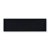 Top view of black rustic sideboard, plain surface.