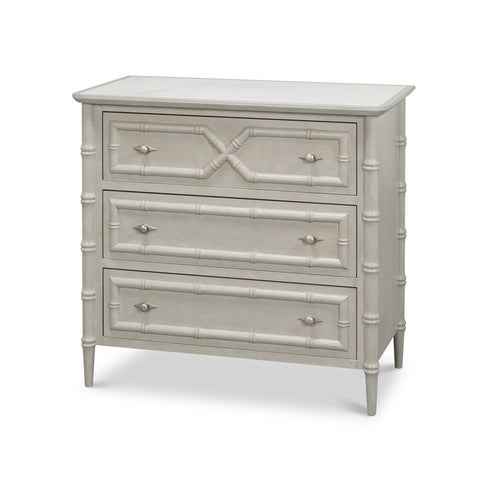 Faux Bamboo 3-Drawer Chest
