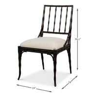 Faux Bamboo Dining Chairs in Ebony, Sets of 2 - view 11