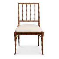 Faux Bamboo Dining Chairs in Warm Tobacco Brown, Sets of 2 - view 2