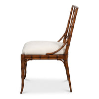 Faux Bamboo Dining Chairs in Warm Tobacco Brown, Sets of 2 - view 3