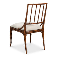 Faux Bamboo Dining Chairs in Warm Tobacco Brown, Sets of 2 - view 5