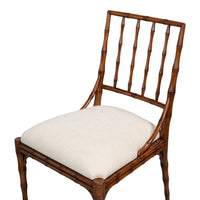 Faux Bamboo Dining Chairs in Warm Tobacco Brown, Sets of 2 - view 6