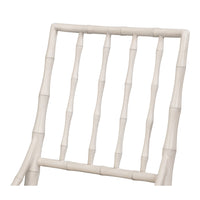 Faux Bamboo Dining Chairs in White with Cream Chenille, Sets of 2 - view 8