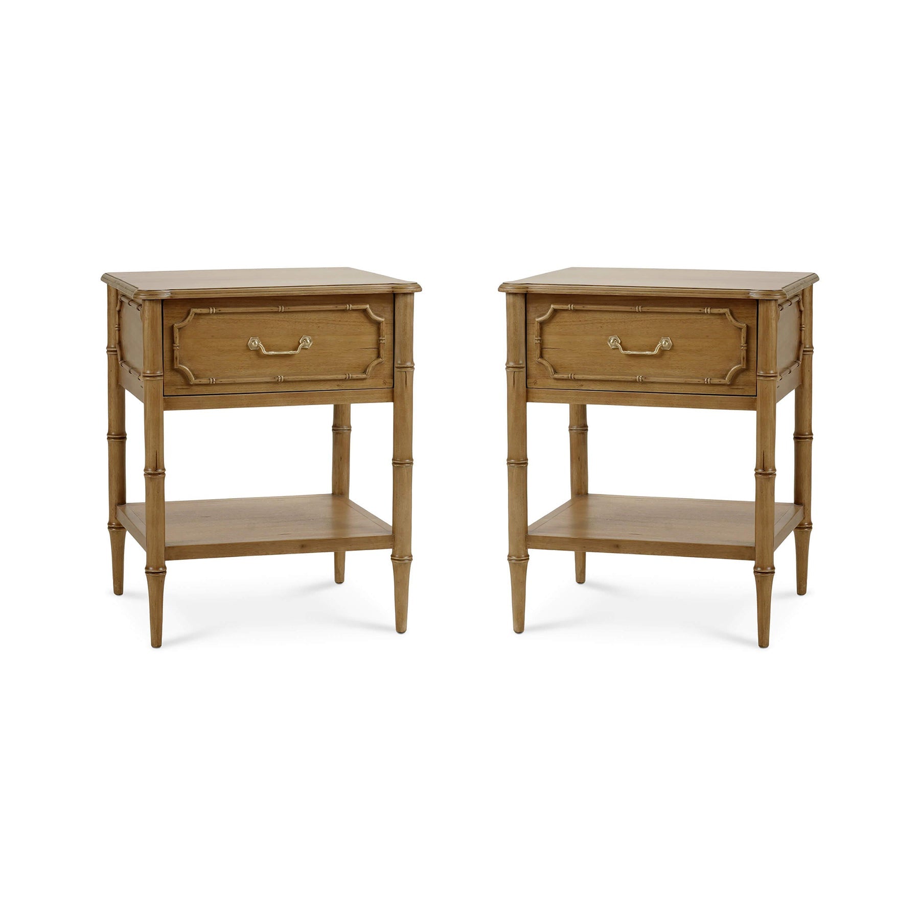 Faux Bamboo Hollywood Regency End Table - English Georgian America