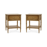 Faux Bamboo Hollywood Regency End Table - English Georgian America