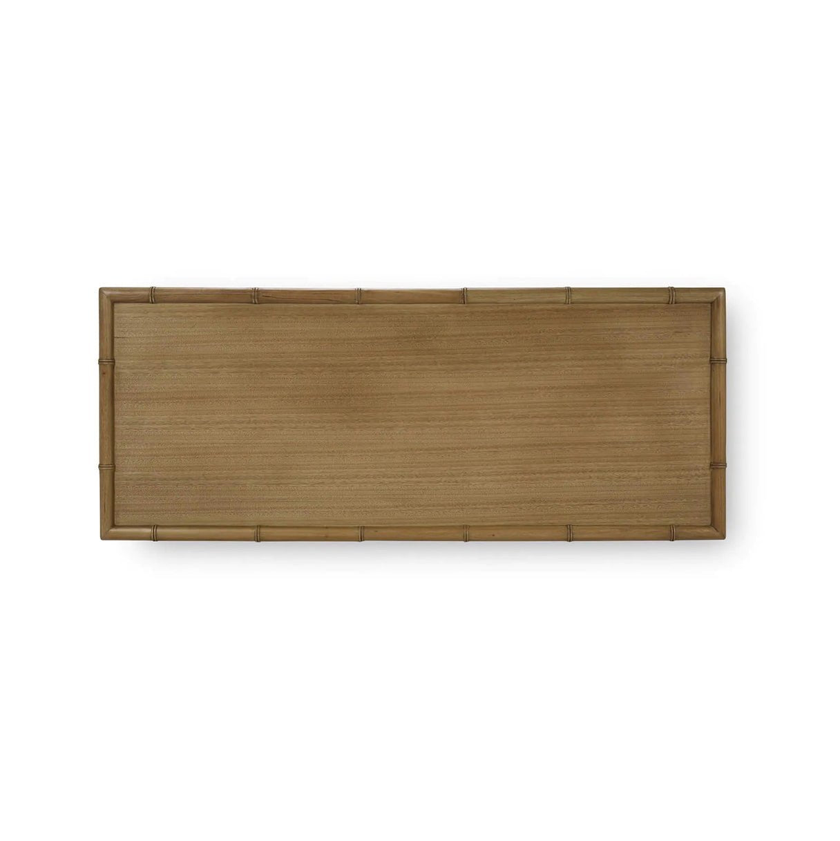 Top view of faux bamboo chest surface
