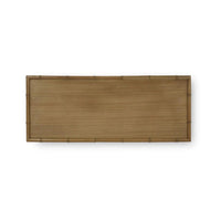 Top view of faux bamboo chest surface