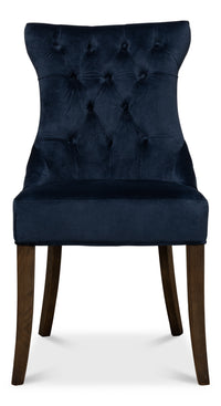 Tufted Velvet Dining Chairs in Navy Blue, Sets of 2 - view 2