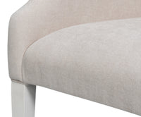 Upholstered Host Dining Chair in Ivory Chenille - view 8