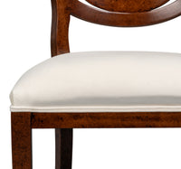Neoclassical Dining Chairs, Ribbon Backs in Walnut, Sets of 2 - view 6