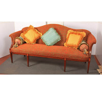 Angled view of Federal sofa, showcasing cushions and legs.
