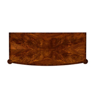 Top view of federal mahogany chest showing wood grain.