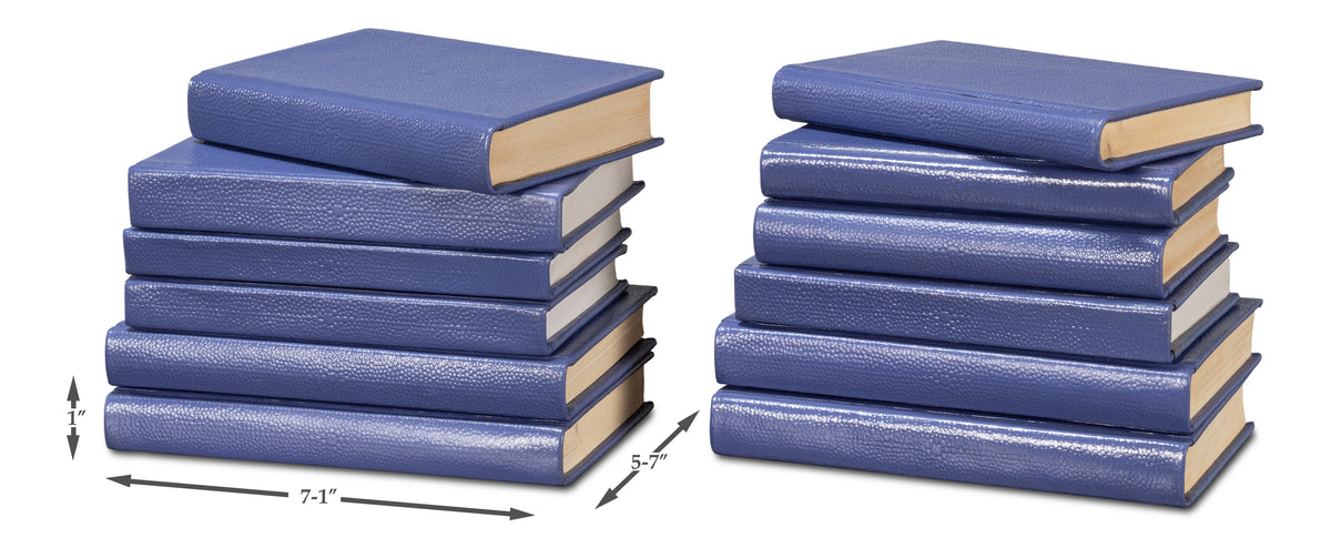 Blue Book Set in Shagreen-Embossed Leather, Set of 12 - view 10