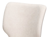 Sculpted Mid-Century Dining Chair in Cream with White Legs - view 9
