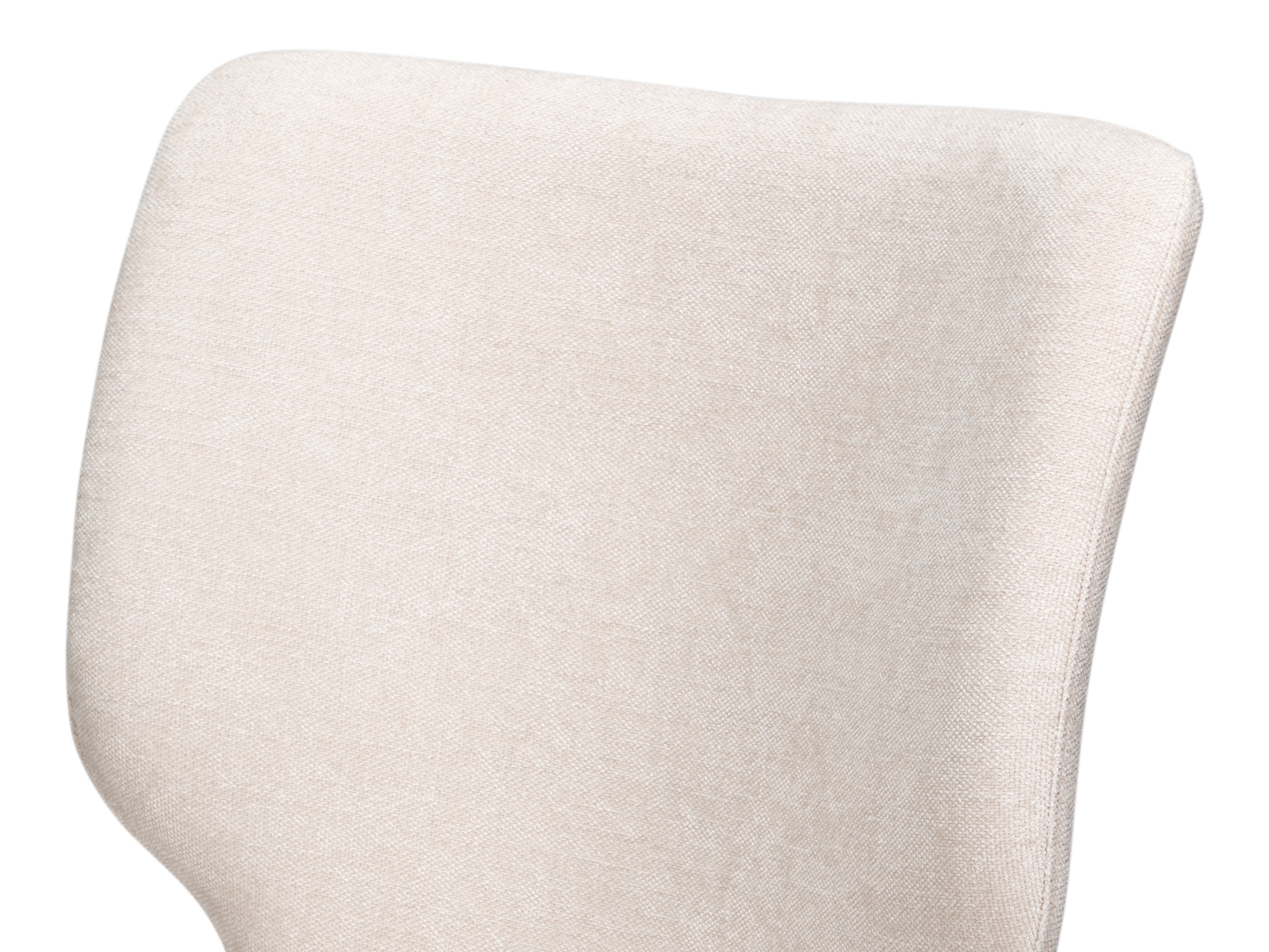 Sculpted Mid-Century Dining Chair in Cream with White Legs - view 9