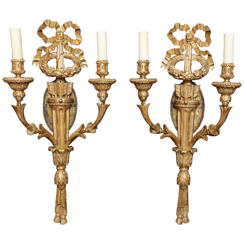 Fine Carved Giltwood Sconces