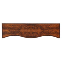 Top view of Chippendale dresser, mahogany surface design.