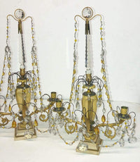 Detailed view of Russian candelabra design and structure.