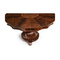 Finely inlaid center table top from above angle.